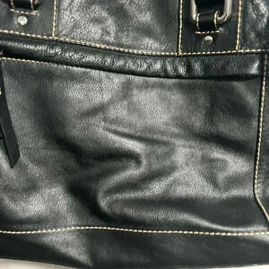 Fossil Genuine Leather Work, School, Laptop Bag Black